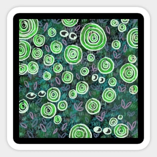 Hiding among roses (neon green) Sticker